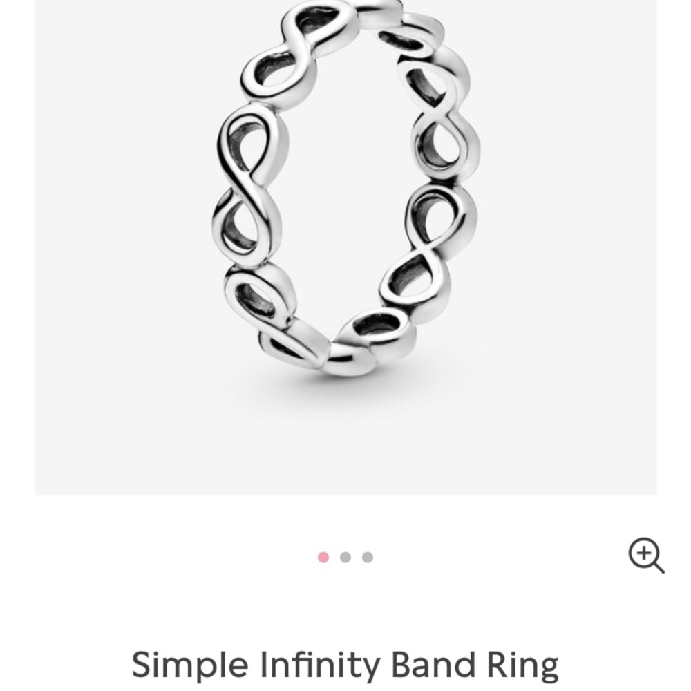 PANDORA INFINITY BAND RING SIZE 7.5